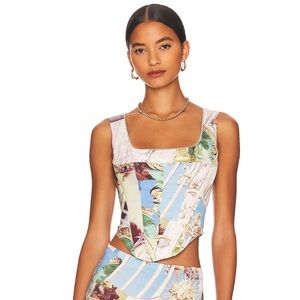 Miaou - x Paloma Elsesser Campbell Corset and Mini Skirt in Baroque